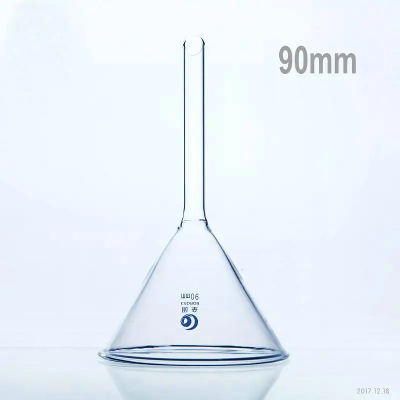 

1Pc 90mm Lab Triangle Glass funnel Thicked Borosilicate Glass Funnel Laboratory Chemistry Educational Stationery
