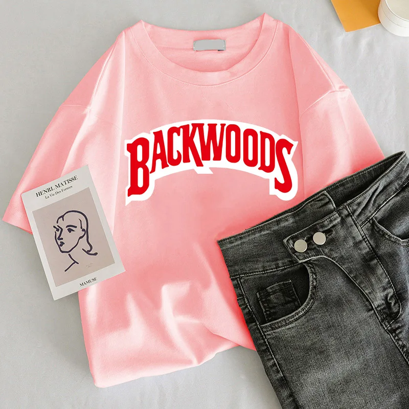 New Harajuku vintage Female Tshirt Backwoods Print Short Sleeve Tops & Tees Fashion Casual T Shirt Women Clothing T-shirts