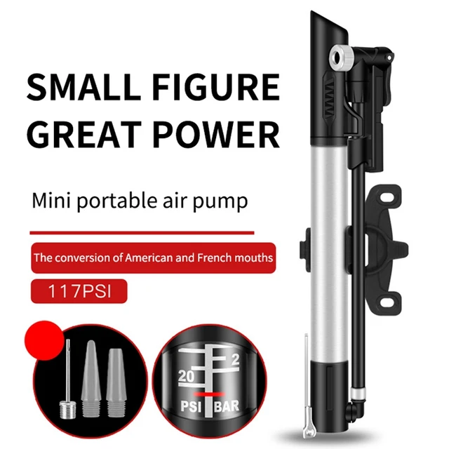 Mini Bike Pump Super Fast Tire Inflation Hand Bicycle Pumps for Road and Mountain For Fork Rear Suspension Cycling Accessories