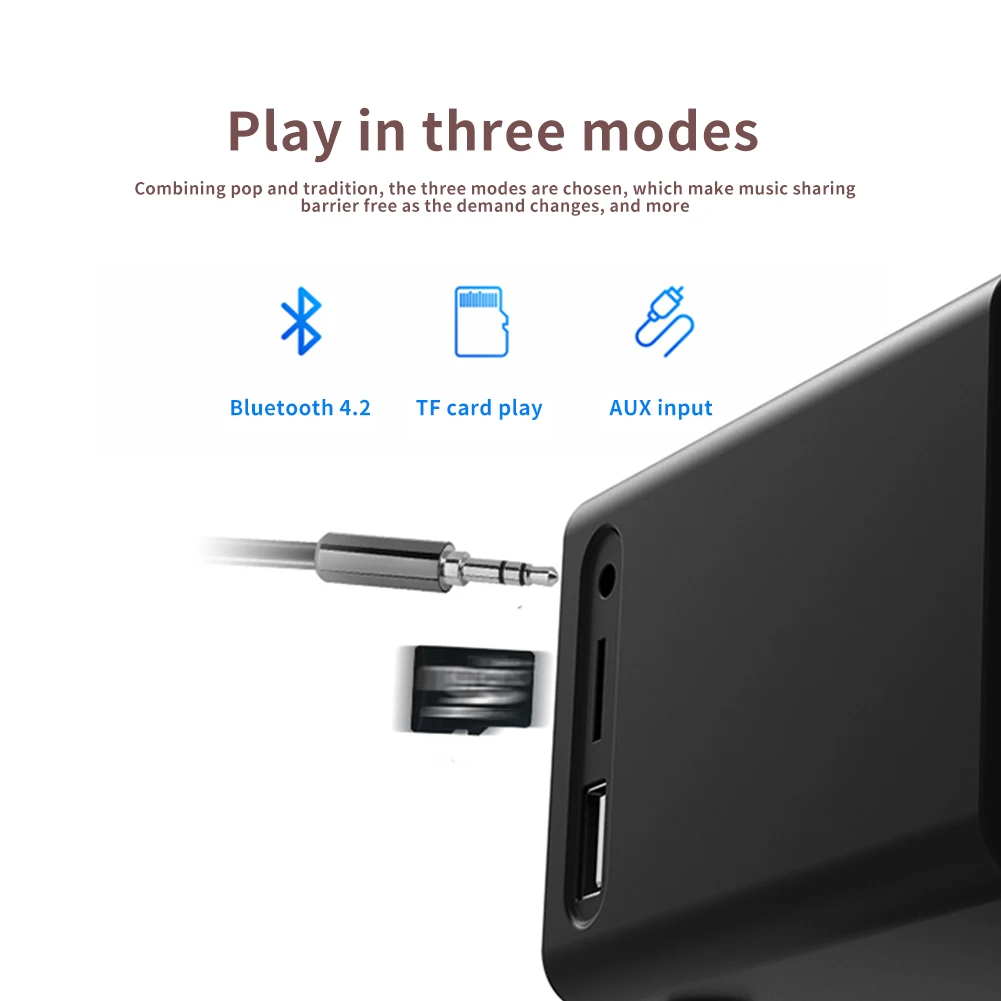 Bluetooth динамик FM радио без тиканья Беспроводная зарядка спальня Настольный Многофункциональный светодиодный прикроватный цифровой будильник