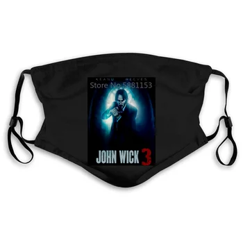 

John Wick Parabellum Keanu Reeves Movie Printed Men New Style Mouth Mask Women's kid PM2.5