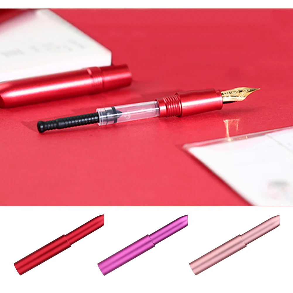 

MOONMAN Candy Calligraphy Adult Writing Pocket Valentines Day Gift Fountain Pen Anniversary Fashion Lipstick Shaped Metal Nib