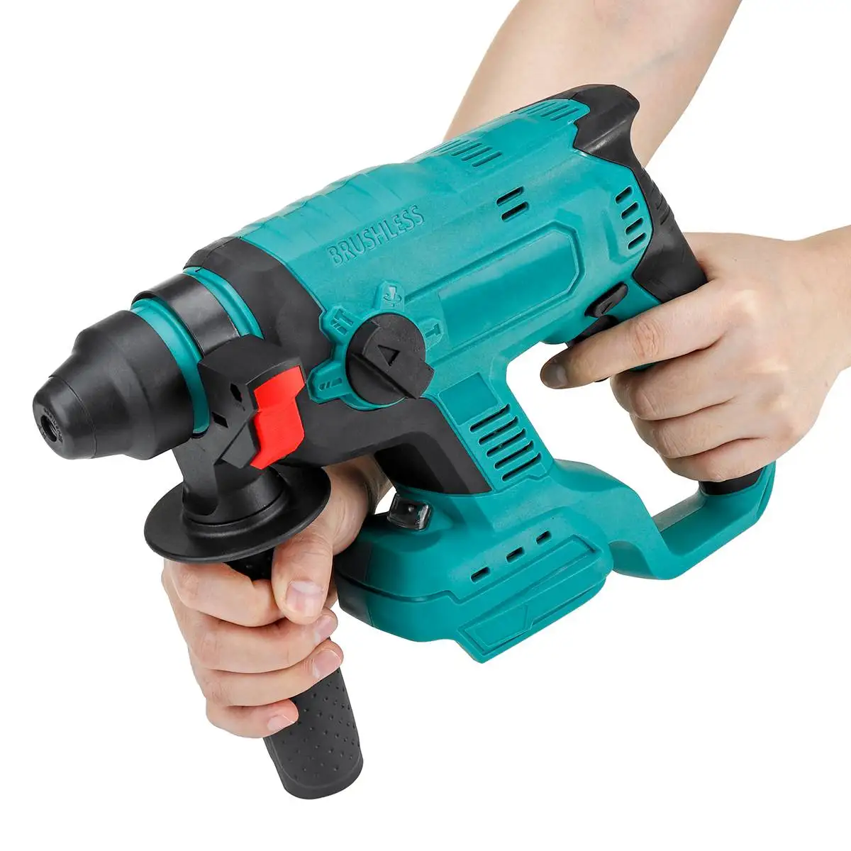 18V 4 in 1 Electric Impact Drill Brushless Rotary Hammer 4 Function Hammering Machine Drilling