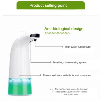 

Infrared Sensor Automatic Induction Cordless Smart Soap Dispenser Liquid Bathroom Kitchen Hand Wash Hotel Touchless Foam Office