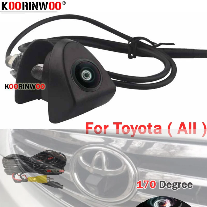 Koorinwoo LOGO Camera Car Front Camera 180 Wide Angle For Toyota Corolla Highlander Camry Prado C-HR Fortuner Willanda Parking