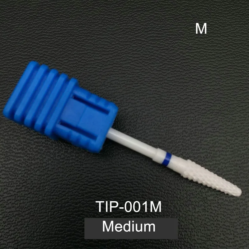 24 Тип керамический сверло для ногтей 3/3" маникюрный Фрезер для маникюра и педикюра, сверлильный станок& аксессуар и нейл-арта - Цвет: TIP-001M