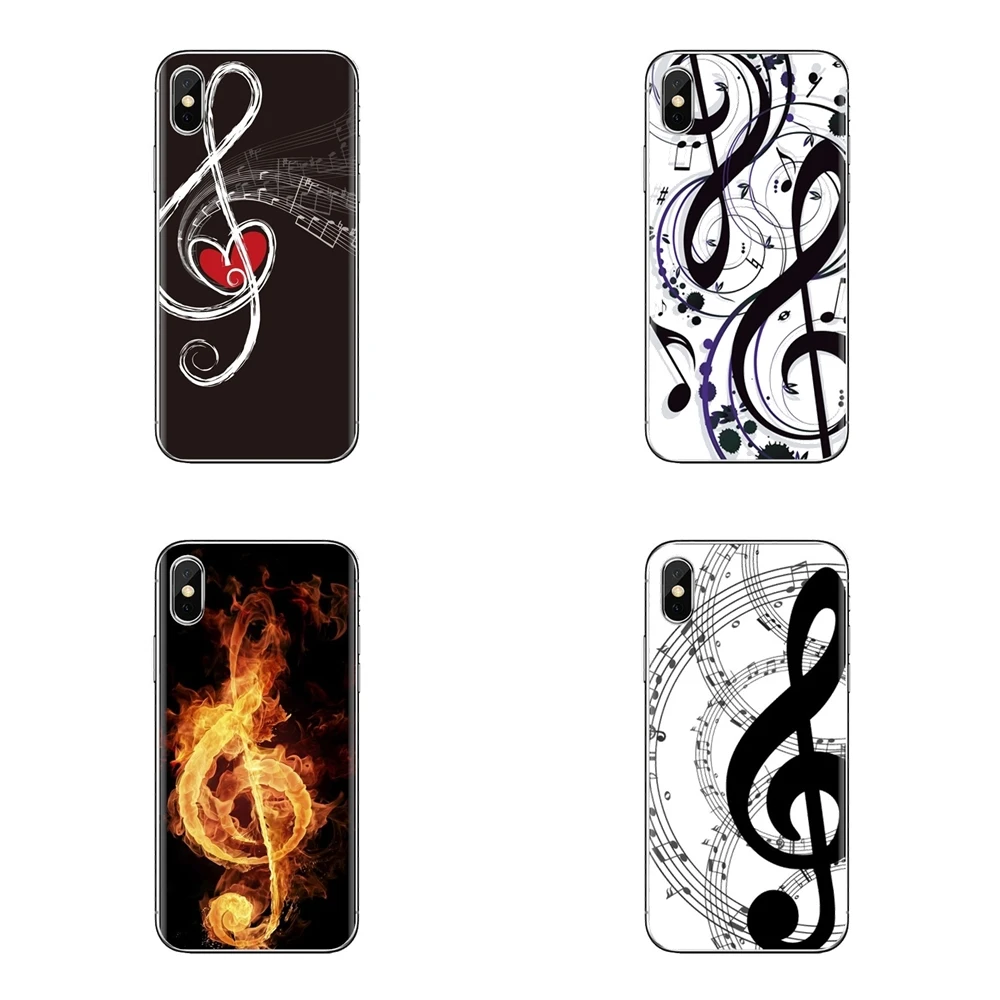 music key and notes Soft Transparent Cases For Samsung Galaxy S2 S3 S4 S5 MINI S6 S7 edge S8 S9 Plus Note 2 3 4 5 8 Coque Fundas |