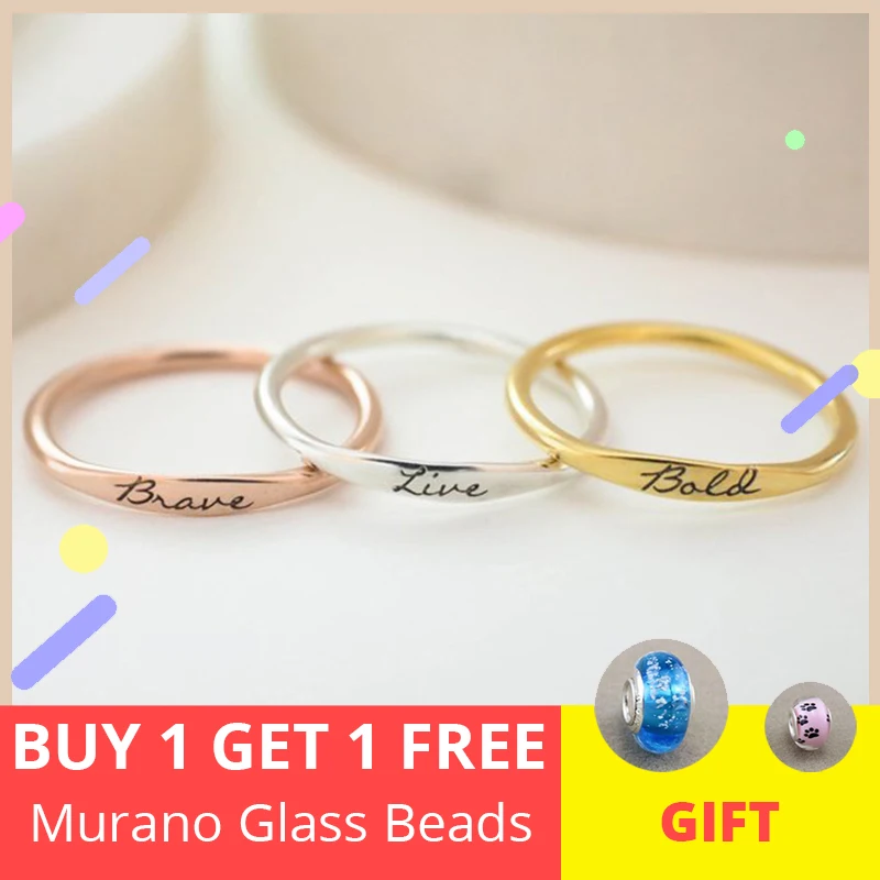 Cena Spersonalizowane 925 srebrny nazwa własna pierścień grawerowane data początkowa współrzędne nazwa delikatne wieżowych pierścienie kobiety mężczyźni biżuteria nowy