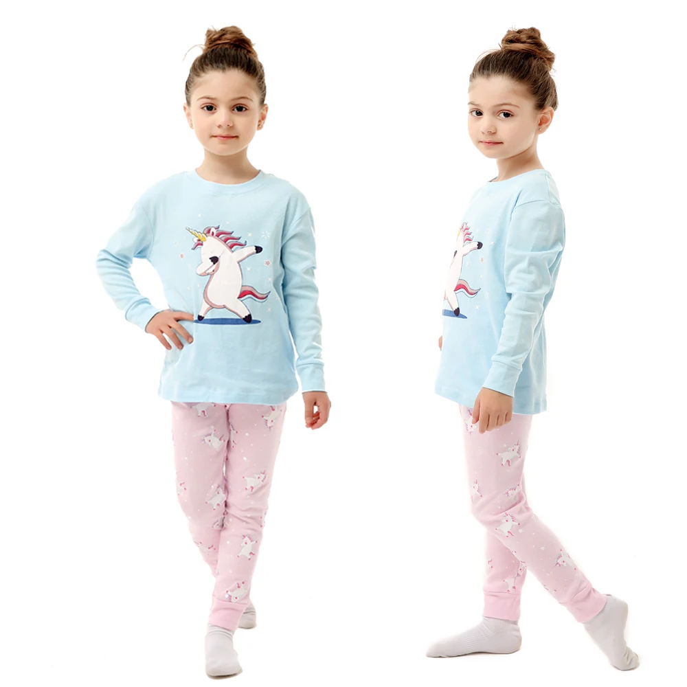 100 Cotton Toddler Infant Baby Girls Unicorn Pajamas Sets Children Clothing Sets for 2 3 4 5 6 7 8 Years Boys Pyajamas Sets