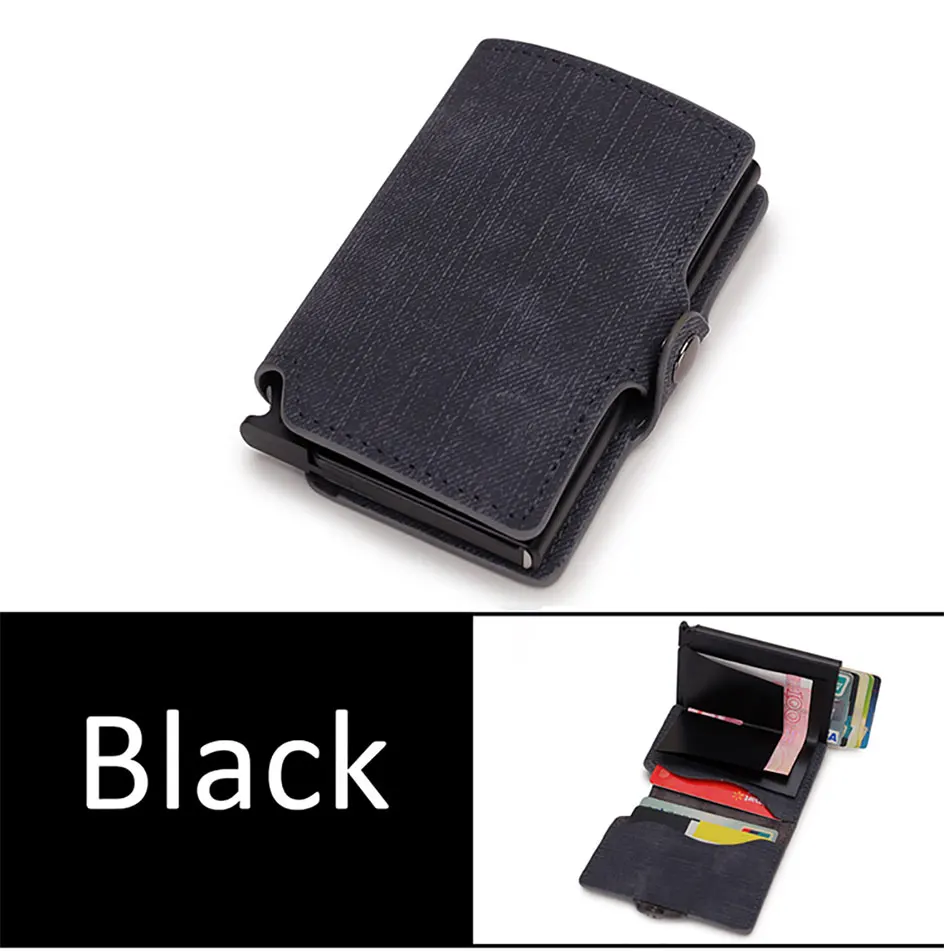 DIENQI карбоновые держатели для карт, кошелек, мужской кожаный чехол для карт, карманная сумка, металлическая RFID Защитная банковская карта, визитница для кредитных карт
