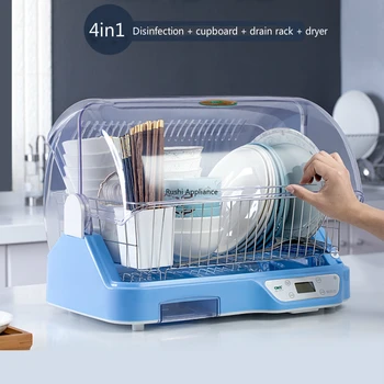 

4in1 Household Disinfection Cabinet Electronic Dish Dryer Tableware Storage Cabinet Esterilizador Uv Odor Sterilizer Drain Rack