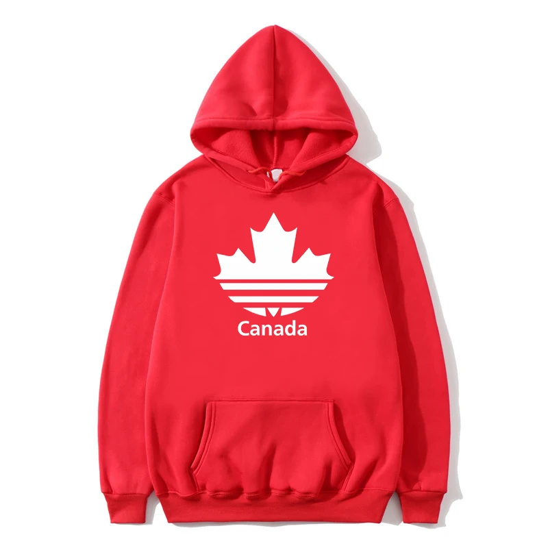Дизайн толстовка Канада мужские забавные канадские толстовки с длинным рукавом мужские толстовки с канадским флагом топы хип-хоп повседневная спортивная одежда - Цвет: red2