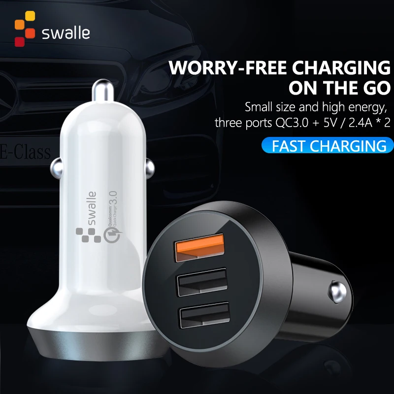 Swalle Новое дизайнерское автомобильное зарядное устройство 5 в 2 а маленькое usb для
