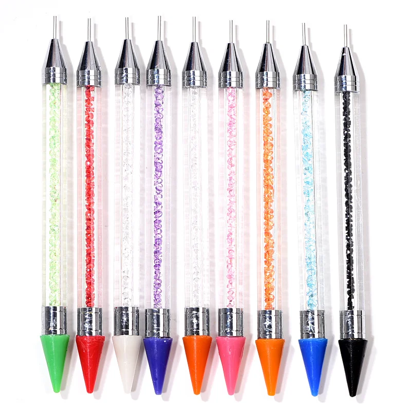 Цветные стразы, карандаши, инструменты для украшения ногтей, восковые карандаши, акриловые камни для ногтей H1009
