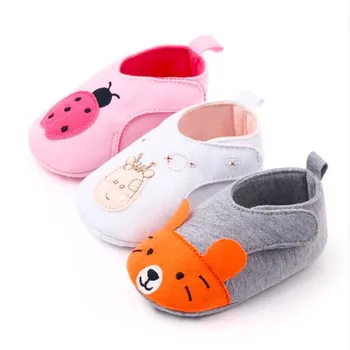 

New Baby Crib Shoes Lovely Cartoon Newborn Boys Girls First Walkers Soft Sole Non-slip Infants Shoes Footwear