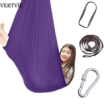 

Fashion Nylon Yoga Hammock Set Pilates Body Shaping Exercises Device Aerial Yoga Hanging Belt Inversion Trapeze for Home Gym
