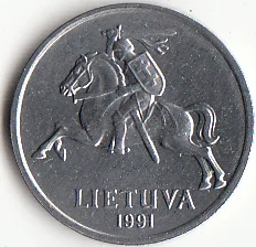 Литва 1 центас монеты ЕС старое издание Европейская оригинальная монета