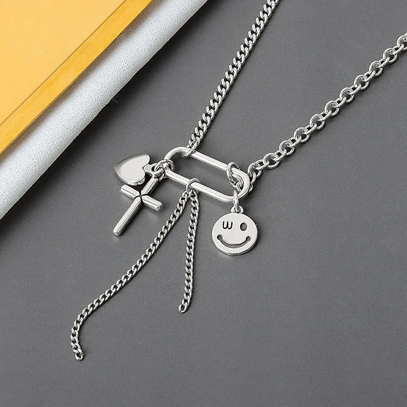 Real 925 Sterling Silver Elegant hollowout chain Geometric Pendant Necklace Fine Jewelry For Women Wedding Party Bijoux