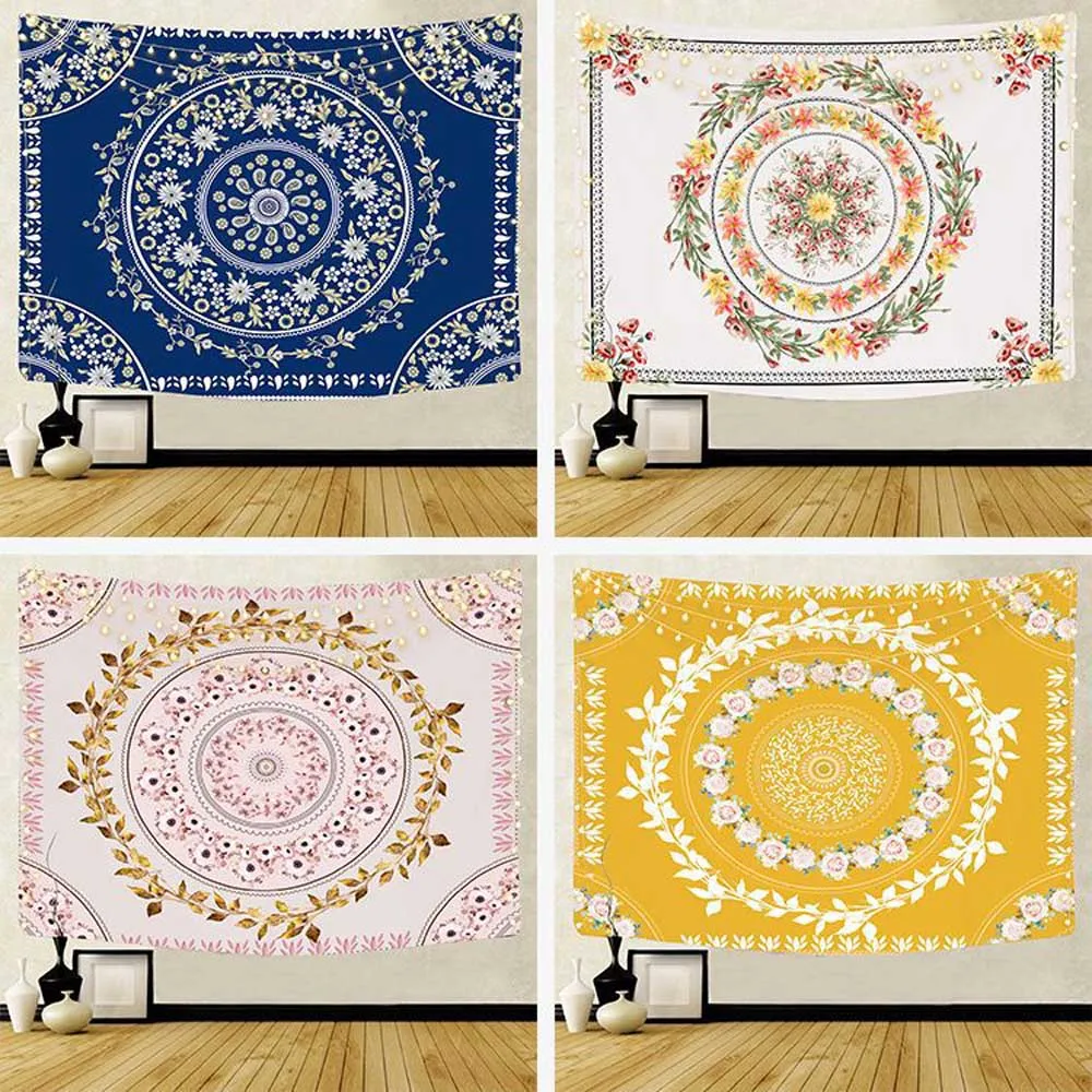

Bohemian Home Bedside Tapestry Wall Hanging Decoration Cloth Hanging cloth Flower Sun Wall Tapestry Wall Carpet Wall Cloth Decor
