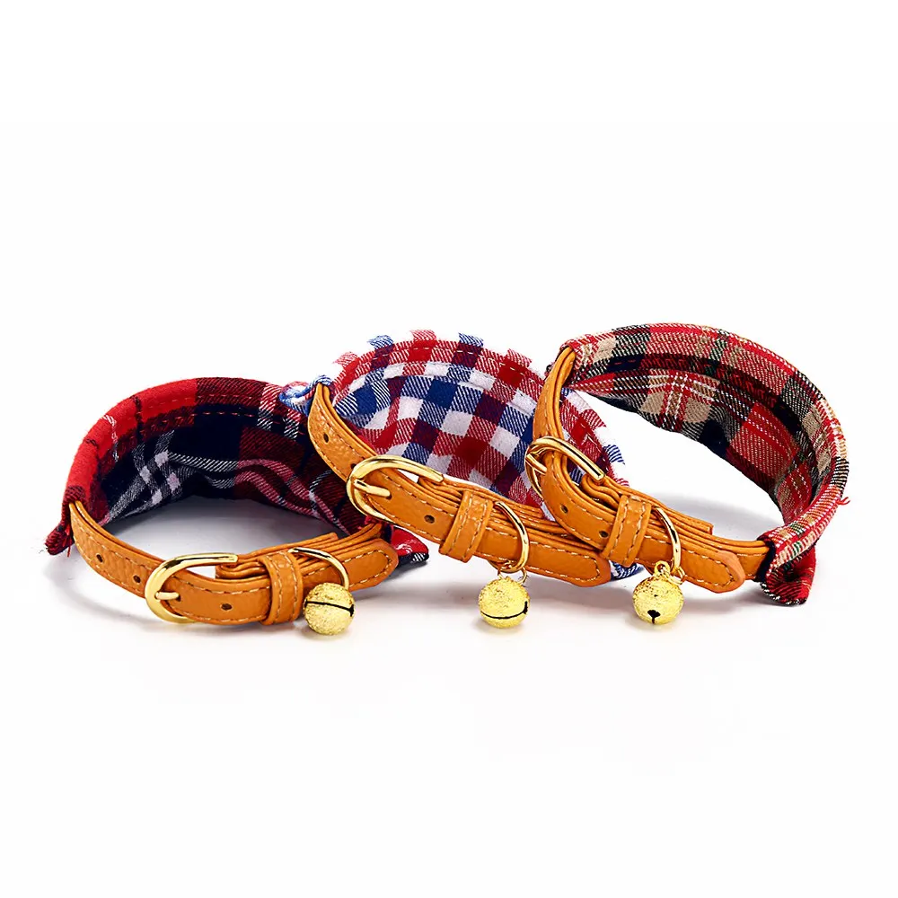 Cat Collar With Bell Dog Collar For Cats Solid Braid Kittens Pet Cat Collars Shiny Adjustable Collars For Cats Pet Lead Supplies (18)