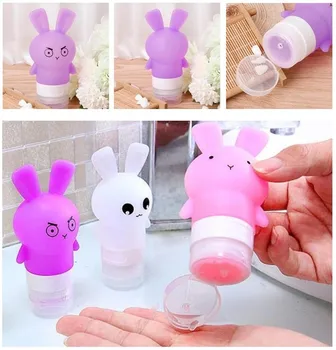 

Cartoon Silicone Bottle Storage Portable Travel Refillable Empty Container Animal Shampoo Cosmetic Cream Refillable Bottles
