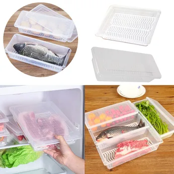 

контейнер 2pc Kitchen Water Preservation Refrigerator Refrigerated Storage Bag Case Transparent stackable storage box