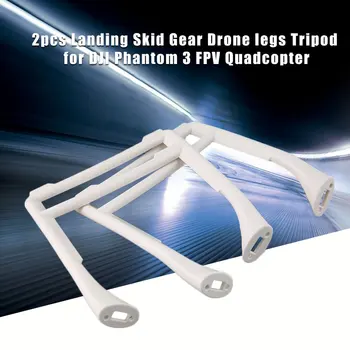 

2pcs Heighten Landing Skids Gear Drone Legs Wheels Tripod for DJI Phantom 3 FPV Quadcopter Aircraft Drone UAV Spare Part