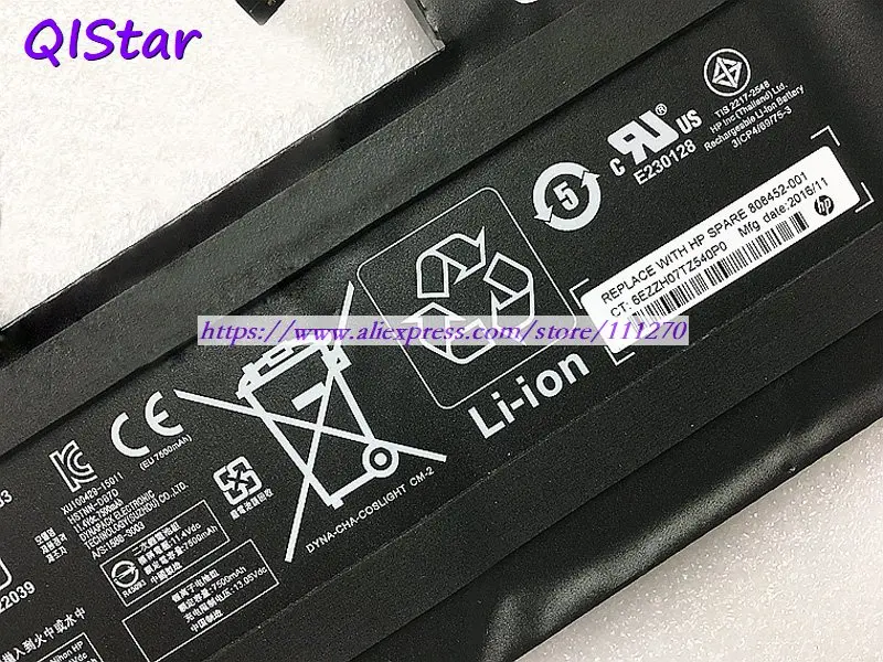 QISTAR 11,4 V 90Wh натуральная VV09XL HSTNN-DB7D Аккумулятор для ноутбука HP ZBook 15 G3/17 G3 Мобильная рабочая станция серии