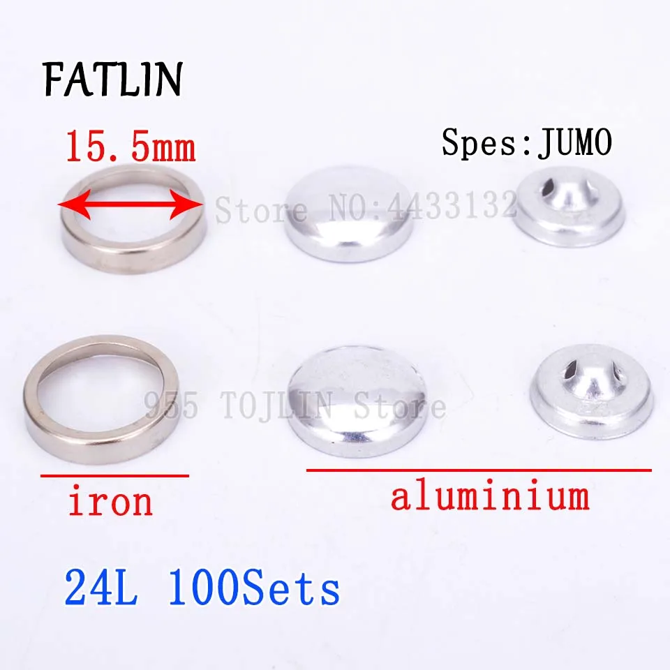 24L 100Sets button Y 100 наборов 24L-44L тканевые пуговицы с подшивкой, ручная работа, металлическая ткань в форме хлеба, круглая ткань, аксессуары,, JUMO - Цвет: 24L 100Sets button Y