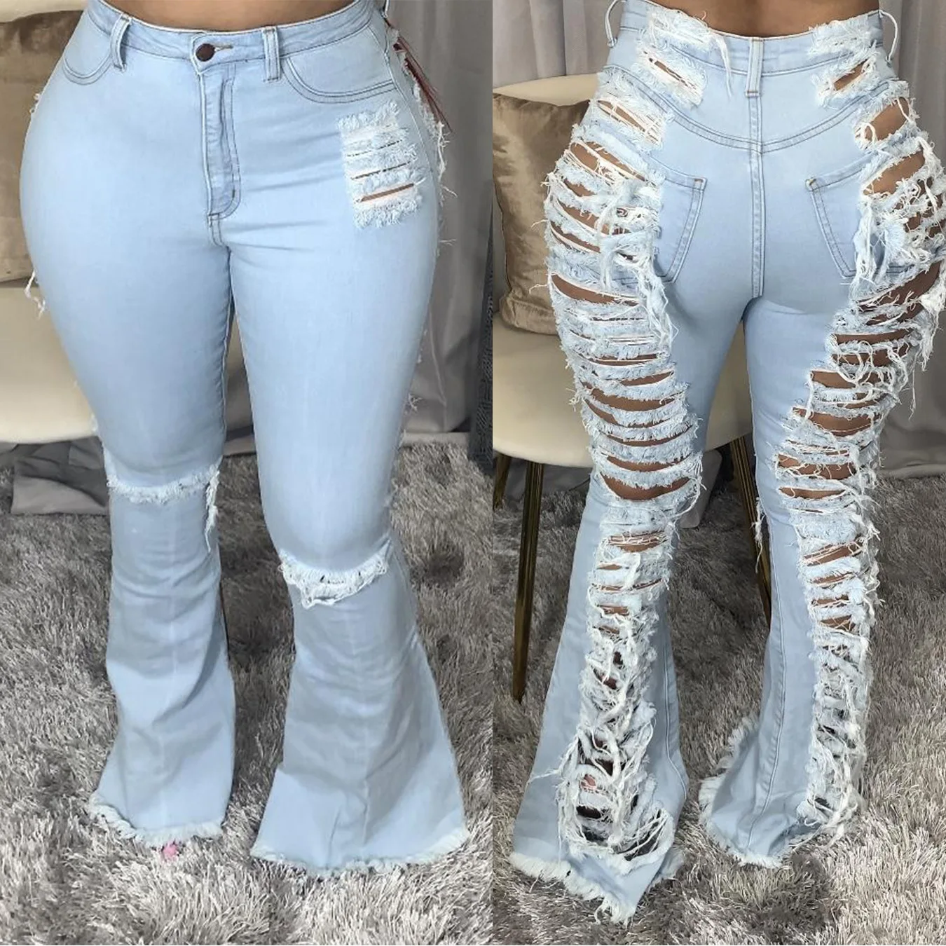 Ripped Jeans for Women Super Stretchy 
