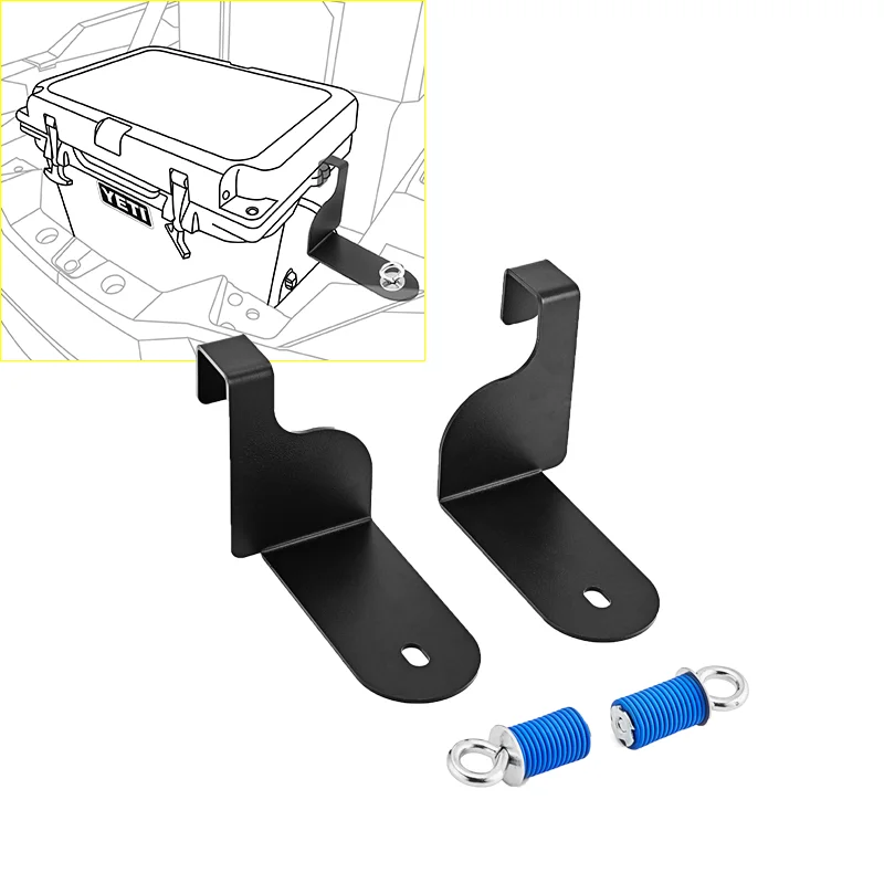 UTV/ ATV Accessories Cooler Hold Down Brackets Mounts High Strength Durable Steel For Polaris RZR w/ YETI 20 Quart Cooler