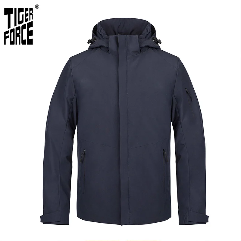 TIGER FORCE 2020 New spring Men's Jacket Quality Casual outdoor warm Male Hooded Coat Business casual Men Clothing Parka 50623 TIGER FORCE 2020 New spring Men's Jacket Quality Casual outdoor warm Male Hooded Coat Business casual Men Clothing Parka 50623