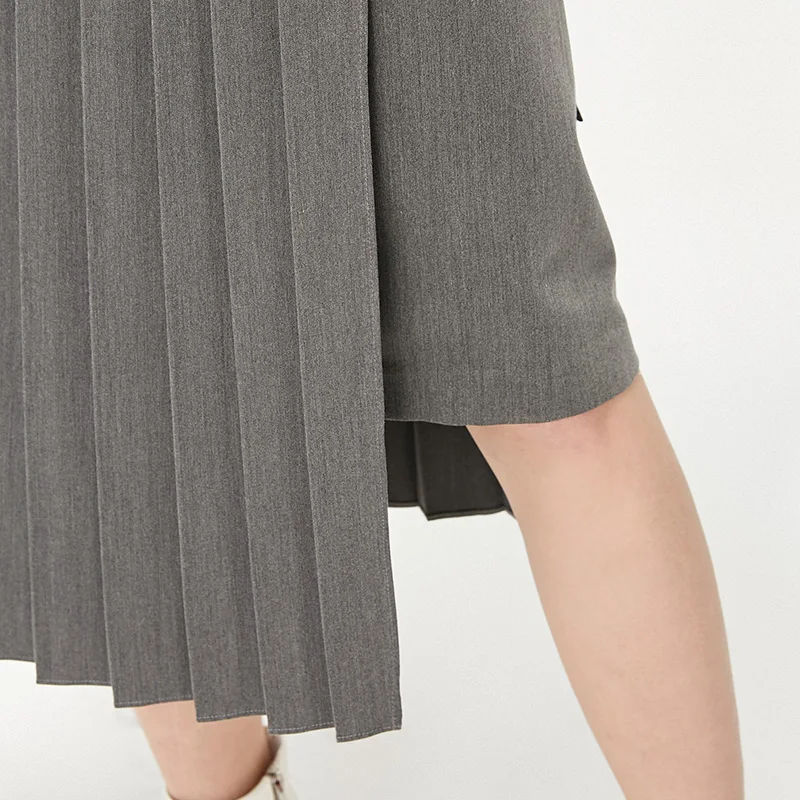 Vero Moda Женская плиссированная юбка с асимметричным подолом на шнуровке | 319116507