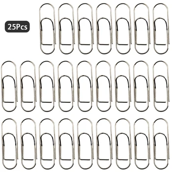 

25pcs/Set Metal Clipboard Paper Clips Crafts Notebook Journals Travel Stationery Student Bookmark School Office Pen Holder Gifts