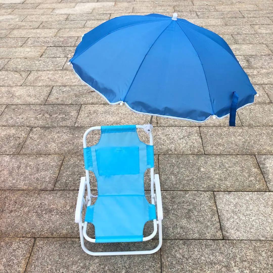 Outdoor Beach Folding Chairs Children's Beach Chairs with Umbrellas Multifunctional Photo Artifacts Portable Recliners