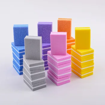 

50pcs Mini Cube Sandpaper Nail File Blocks Sponge Nail Sanding Polish gel nails Disposable Nail Polish Set Tips Nail Tools