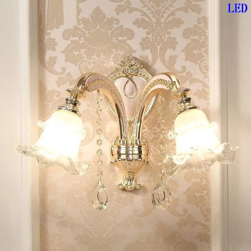 Wandlampe деко росписи Винтаж лампа Aplique Luz для дома кристалл Lampara де сравнению интерьер стены спальня свет