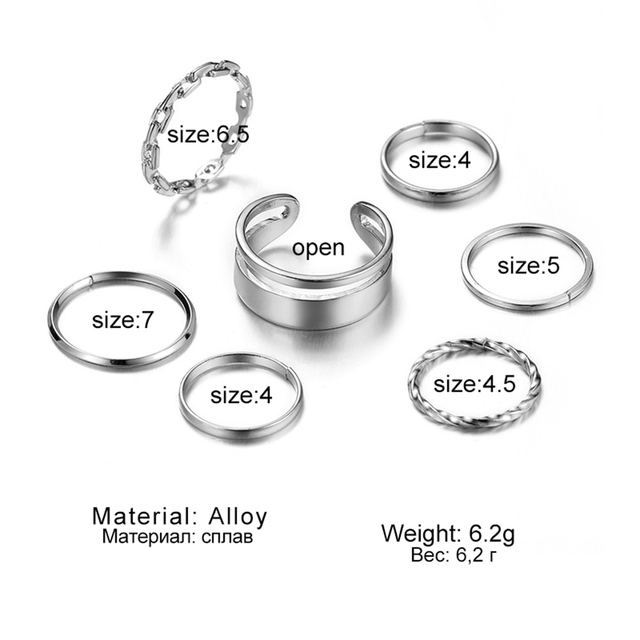 Star Matching Rings for Women 2021 Trend Anillos Mujer Gold Ring Set Girls Anillo Bohemian Jewellery Gifts Accessories