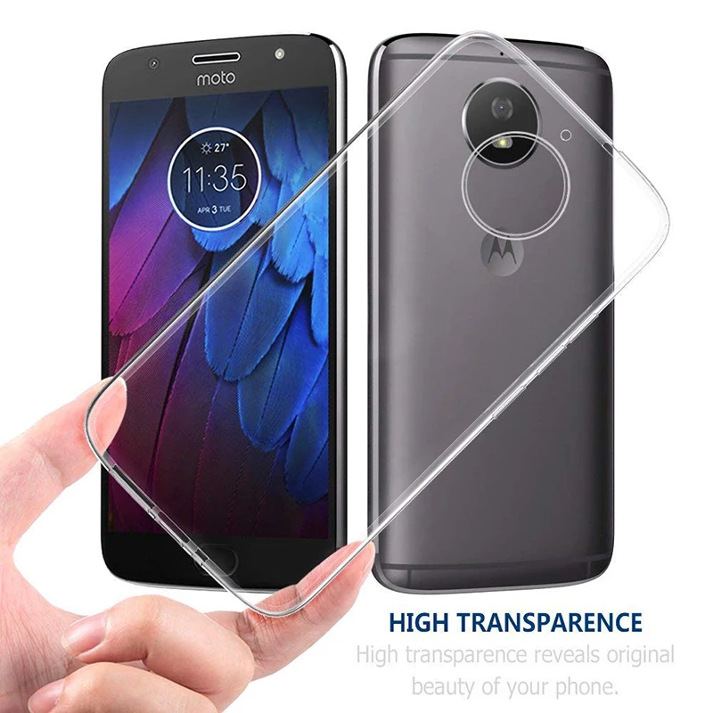 Чехол-накладка для Motorola Moto G5s Plus силиконовый прозрачный | Мобильные телефоны и