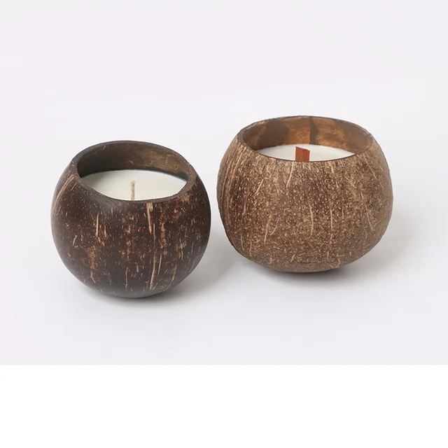 Creative Coconut Shell Candle Holder (No Candle) Coconut Candlestick Romantic Decor Household Ornaments 2
