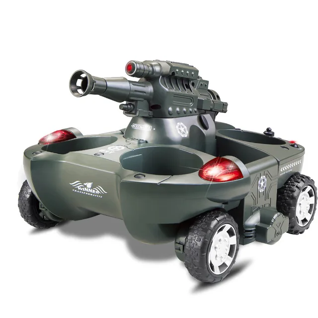 Army Amphibious RC Tank Toys Electronic Remote Control Vehicle for Children Gifts Air Soft BB Bullet Water Spraying Shoot Target 5