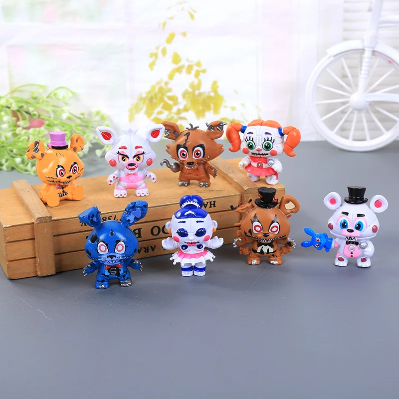 8 шт. игрушки Five Nights At Freddy's фигурки из ПВХ FNAF Бонни и Чика Foxy Funtime Freddy Fazbear куклы