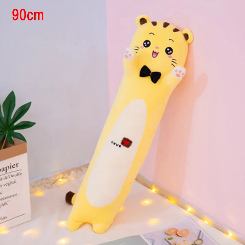 

Cats Long Strip Pillow Bed Adult Lazy Cats Long Plush Pillow Toy Bedroom Living Room HUG-Deals