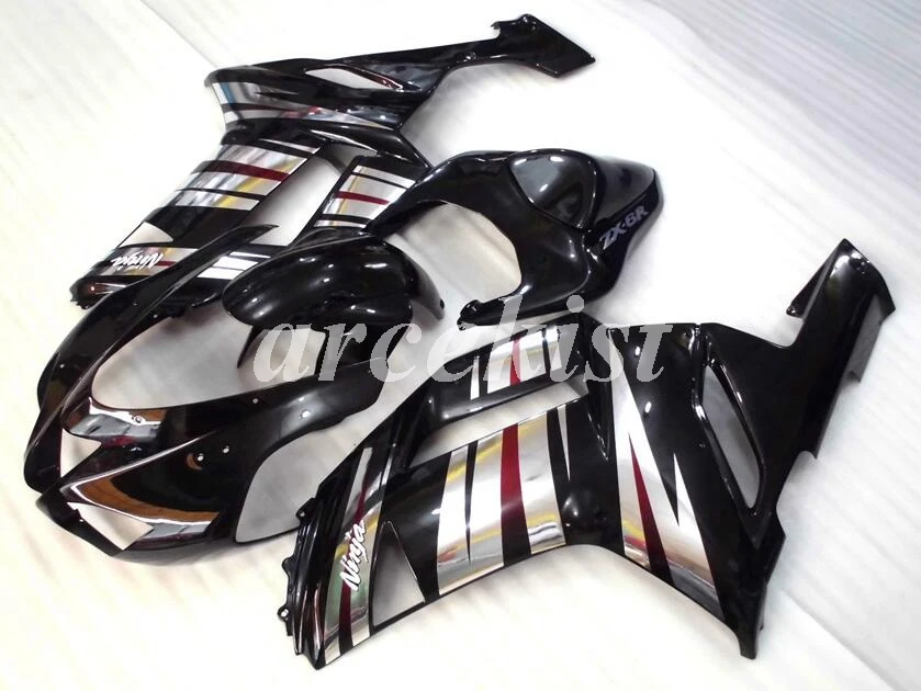 4 подарка Abs Обтекатели комплект подходит для kawasaki Ninja ZX6R 636 2007 2008 07 08 6R bodyкомплект кузова на заказ черный серебристый