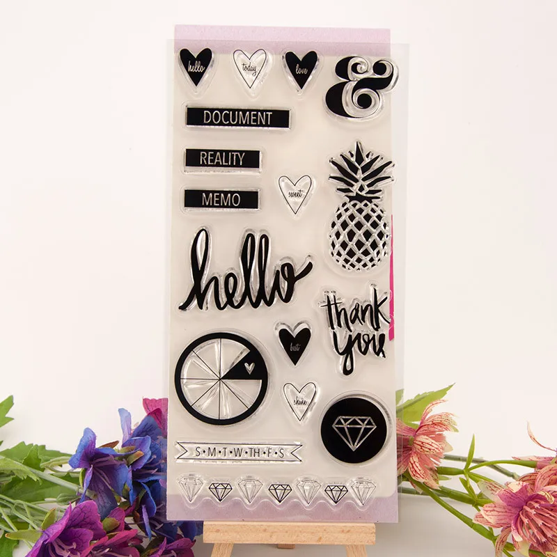 

Thank You Transparent Clear Silicone Stamps for DIY Scrapbooking Photo Album Decor