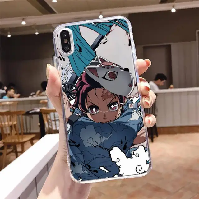 Kamado Nezuko Kimetsu No Yaiba Demon Slayer Phone Case Transparent For iphone se 6 6s 7 8 11 12 13 plus mini x xs xr pro max a1