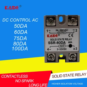 

SSR-50DA / 60da / 75DA/80DA/100DA DC controlled AC SSR single phase solid state relay with plastic dust cover