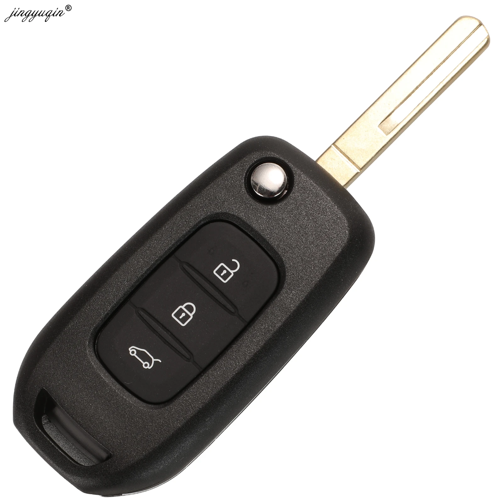 JINGYUQIN 3 BUTTONS FLIP REMOTE KEY PCF7952E 4A CHIP FOR RENAULT KADJAR CAPTUR MEGANE 3 SYMBOL 433MHZ HU138TE VAC102