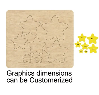 

Yellow star muyu cutting die-- new wooden mould cutting dies for scrapbooking 7Pcs