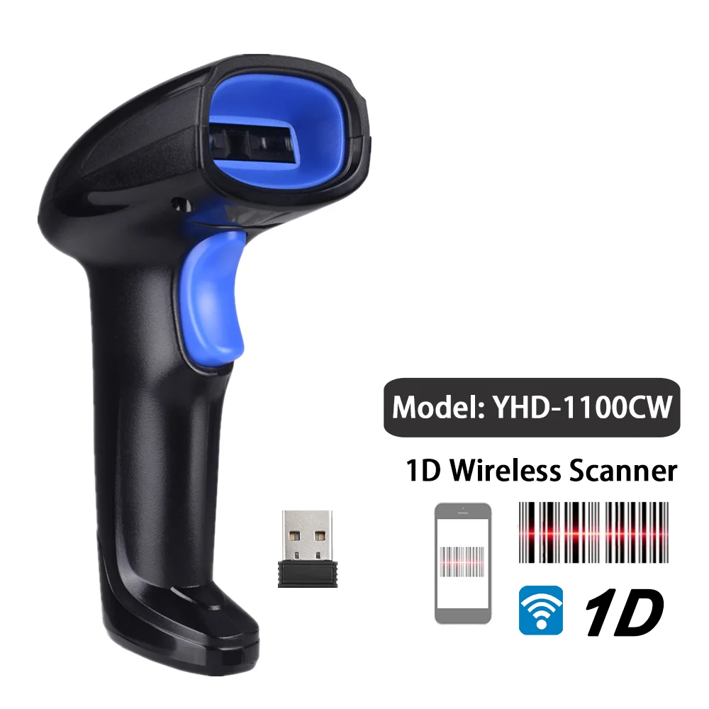 1100cw 2-in-1 Ccd Cordless Bar Code Reader 1d Wireless Barcode Scanner Usb For Logistic Warehouse Support Scanning From Screen - Scanners -